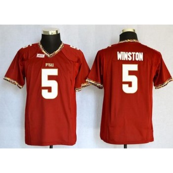 Seminoles #5 Jameis Winston Red Stitched Youth NCAA Jersey