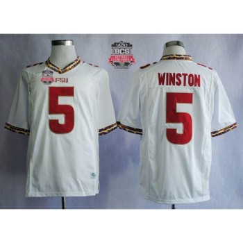 Seminoles #5 Jameis Winston White 2014 BCS Bowl Patch Stitched NCAA Jersey Seminoles #5 Jameis Winston White 2014 BCS Bowl Patch Stitched NCAA Jersey