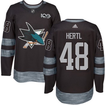 Sharks #48 Tomas Hertl Black 1917-2017 100th Anniversary Stitched NHL Jersey Sharks #48 Tomas Hertl Black 1917-2017 100th Anniversary Stitched NHL Jersey