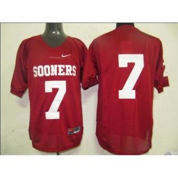Sooners #7 Red Stitched NCAA Jersey Sooners #7 Red Stitched NCAA Jersey