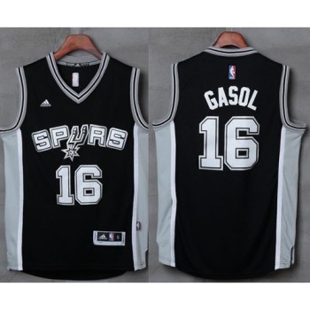 Spurs #16 Pau Gasol Black Stitched NBA Jersey Spurs #16 Pau Gasol Black Stitched NBA Jersey