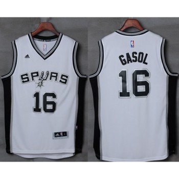 Spurs #16 Pau Gasol White Stitched NBA Jersey Spurs #16 Pau Gasol White Stitched NBA Jersey
