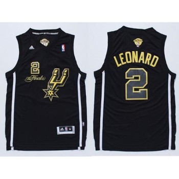 Spurs #2 Kawhi Leonard Black(Gold No.) Champions Stitched NBA Jersey Spurs #2 Kawhi Leonard Black(Gold No.) Champions Stitched NBA Jersey