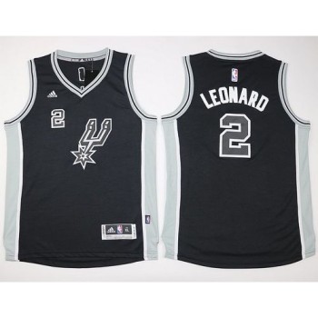 Spurs #2 Kawhi Leonard Black New Road Youth Stitched NBA Jersey Spurs #2 Kawhi Leonard Black New Road Youth Stitched NBA Jersey