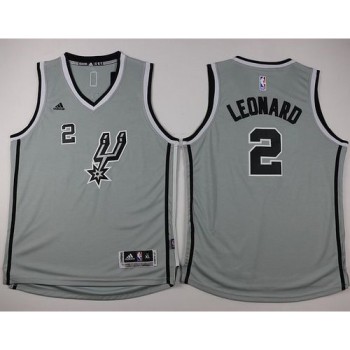Spurs #2 Kawhi Leonard Grey Youth Stitched NBA Jersey Spurs #2 Kawhi Leonard Grey Youth Stitched NBA Jersey