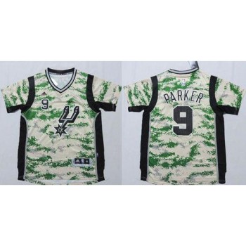 Spurs #9 Tony Parker Camo Pride Stitched NBA Jersey