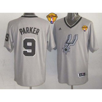 Spurs #9 Tony Parker Grey 2013 Christmas Day Swingman Finals Patch Stitched NBA Jersey Spurs #9 Tony Parker Grey 2013 Christmas Day Swingman Finals Patch Stitched NBA Jersey
