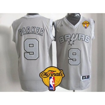 Spurs #9 Tony Parker Grey Big Color Fashion Finals Patch Stitched NBA Jersey Spurs #9 Tony Parker Grey Big Color Fashion Finals Patch Stitched NBA Jersey