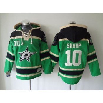 Stars #10 Patrick Sharp Green Sawyer Hooded Sweatshirt Stitched NHL Jersey Stars #10 Patrick Sharp Green Sawyer Hooded Sweatshirt Stitched NHL Jersey
