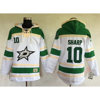 Stars #10 Patrick Sharp White Sawyer Hooded Sweatshirt Stitched NHL Jersey Stars #10 Patrick Sharp White Sawyer Hooded Sweatshirt Stitched NHL Jersey