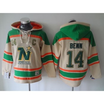 Stars #14 Jamie Benn Cream Sawyer Hooded Sweatshirt Stitched NHL Jersey Stars #14 Jamie Benn Cream Sawyer Hooded Sweatshirt Stitched NHL Jersey