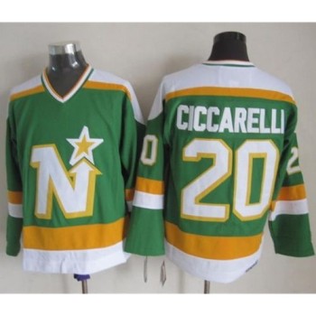 Stars #20 Dino Ciccarelli Stitched Green CCM Throwback NHL Jersey Stars #20 Dino Ciccarelli Stitched Green CCM Throwback NHL Jersey