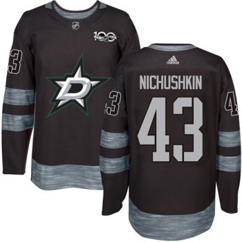 Stars #43 Valeri Nichushkin Black 1917-2017 100th Anniversary Stitched NHL Jersey Stars #43 Valeri Nichushkin Black 1917-2017 100th Anniversary Stitched NHL Jersey