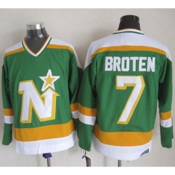 Stars #7 Neal Broten Stitched Green CCM Throwback NHL Jersey Stars #7 Neal Broten Stitched Green CCM Throwback NHL Jersey