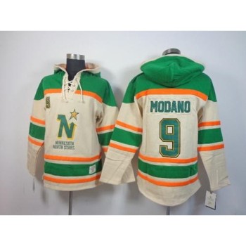 Stars #9 Mike Modano Cream Sawyer Hooded Sweatshirt Stitched NHL Jersey Stars #9 Mike Modano Cream Sawyer Hooded Sweatshirt Stitched NHL Jersey