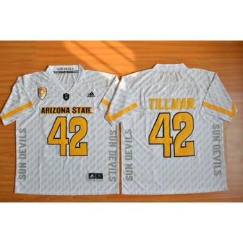 Sun Devils #42 Pat Tillman New White Stitched NCAA Jersey Sun Devils #42 Pat Tillman New White Stitched NCAA Jersey