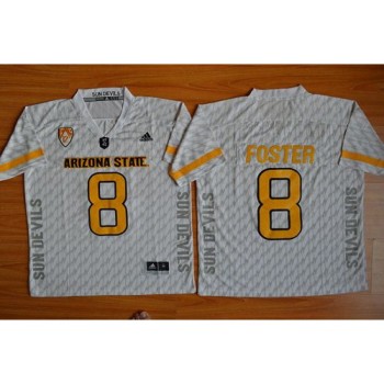 Sun Devils #8 D. J. Foster New White Stitched NCAA Jersey Sun Devils #8 D. J. Foster New White Stitched NCAA Jersey