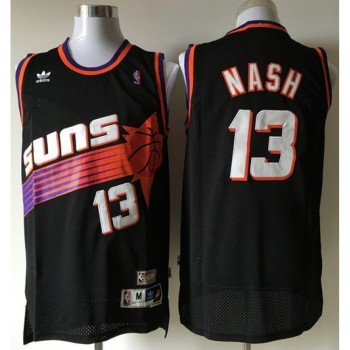 Suns #13 Steve Nash Black Throwback Stitched NBA Jersey