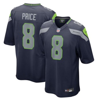 Men's Seattle Seahawks #8 Jadarian Price Navy 2026 NFL Draft Game Jersey