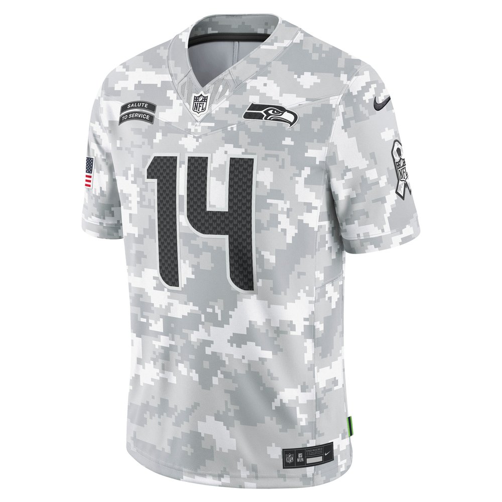 Men's Seattle Seahawks DK Metcalf Arctic Camo 2024 Salute to Service Limited Jersey Men's Seattle Seahawks DK Metcalf Arctic Camo 2024 Salute to Service Limited Jersey