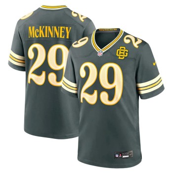 Men's Green Bay Packers #29 Xavier McKinney Green 2026 Rivalries Collection Game Jersey