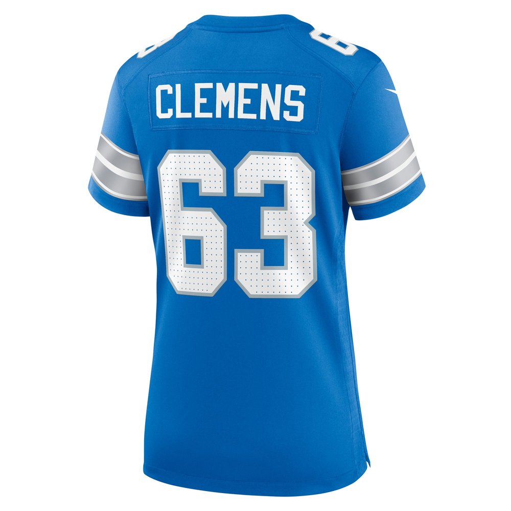 Women's Detroit Lions Duke Clemens  Blue Game Jersey