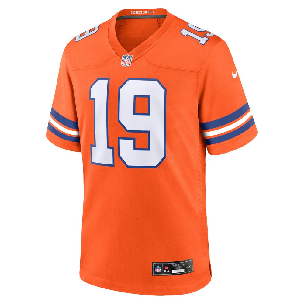 Men's Denver Broncos Marvin Mims Jr Orange Mile High Collection 1977 Throwback Player Game Jersey Men's Denver Broncos Marvin Mims Jr Orange Mile High Collection 1977 Throwback Player Game Jersey
