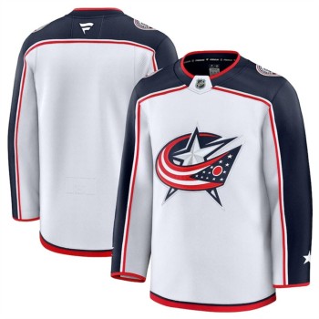 Men's Columbus Blue Jackets Blank White 2024-25 Away Stitched Hockey Premium Jersey Men's Columbus Blue Jackets Blank White 2024-25 Away Stitched Hockey Premium Jersey