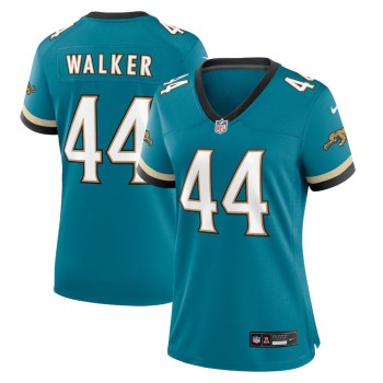 Women's Jacksonville Jaguars #44 Travon Walker Nike Teal Prowler Throwback Game Jersey