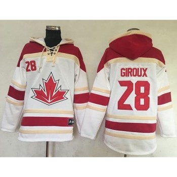 Team CA. #28 Claude Giroux White Sawyer Hooded Sweatshirt 2016 World Cup Stitched NHL Jersey Team CA. #28 Claude Giroux White Sawyer Hooded Sweatshirt 2016 World Cup Stitched NHL Jersey