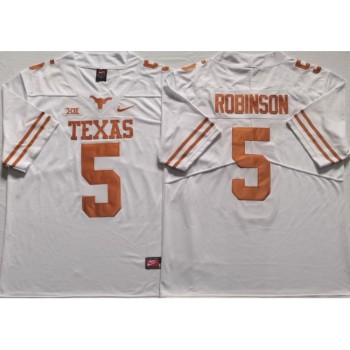 Texas Longhorns #5 ROBINSON White Stitched Jersey Texas Longhorns #5 ROBINSON White Stitched Jersey