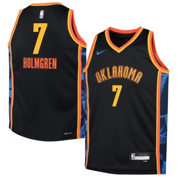 Youth Oklahoma City Thunder Chet Holmgren Black 2024/25 Swingman Player Jersey - City Edition Youth Oklahoma City Thunder Chet Holmgren Black 2024/25 Swingman Player Jersey - City Edition