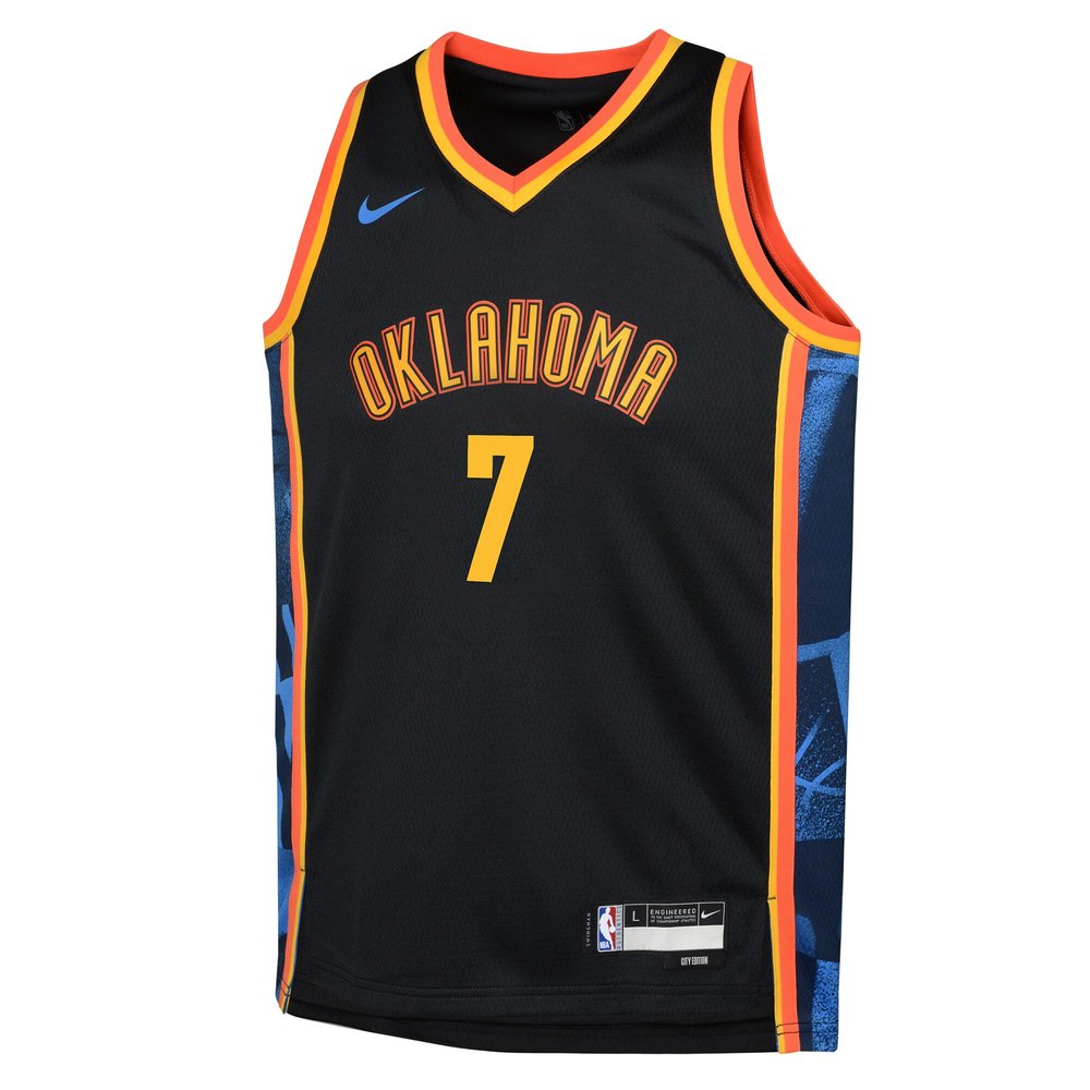 Youth Oklahoma City Thunder Chet Holmgren Black 2024/25 Swingman Player Jersey - City Edition
