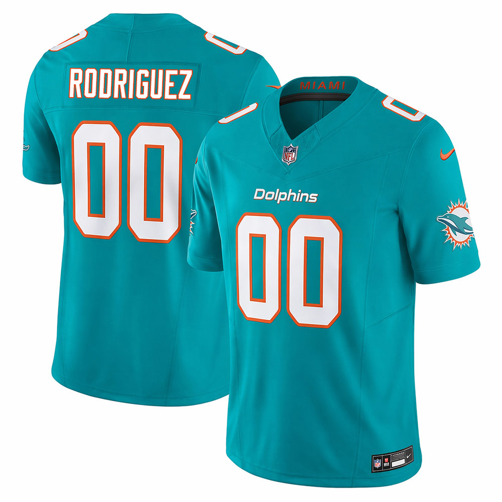 Youth Miami Dolphins Jacob Rodriguez Aqua 2026 NFL Draft Vapor F.U.S.E. Limited Jersey