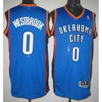 Thunder #0 Russell Westbrook Blue Stitched Youth NBA Jersey