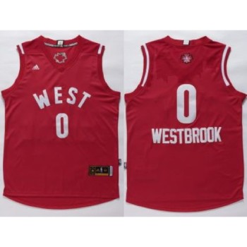 Thunder #0 Russell Westbrook Red 2016 All Star Stitched NBA Jersey