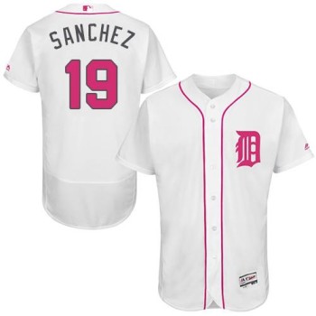 Tigers #19 Anibal Sanchez White Flexbase Authentic Collection 2016 Mother's Day Stitched MLB Jersey Tigers #19 Anibal Sanchez White Flexbase Authentic Collection 2016 Mother's Day Stitched MLB Jersey