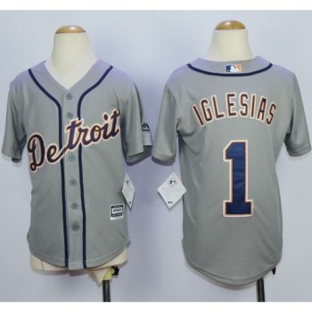 Tigers #1 Jose iglesias Grey Cool Base Stitched Youth MLB Jersey Tigers #1 Jose iglesias Grey Cool Base Stitched Youth MLB Jersey