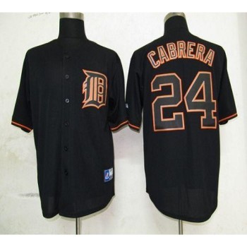 Tigers #24 Miguel Cabrera Black Fashion Stitched MLB Jersey Tigers #24 Miguel Cabrera Black Fashion Stitched MLB Jersey