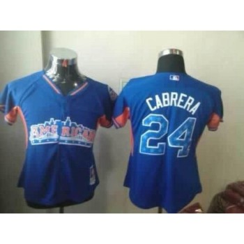 Tigers #24 Miguel Cabrera Blue 2013 All-Star Women's Stitched MLB Jersey Tigers #24 Miguel Cabrera Blue 2013 All-Star Women's Stitched MLB Jersey