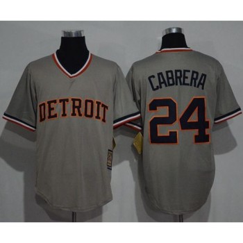 Tigers #24 Miguel Cabrera Grey Cooperstown Throwback Stitched MLB Jersey Tigers #24 Miguel Cabrera Grey Cooperstown Throwback Stitched MLB Jersey