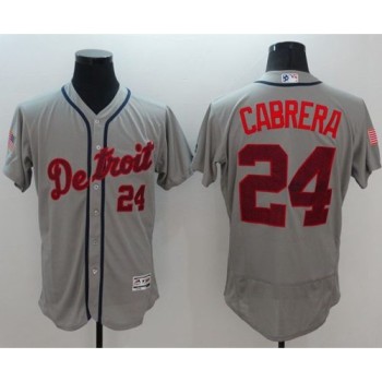 Tigers #24 Miguel Cabrera Grey Fashion Stars & Stripes Flexbase Authentic Stitched MLB Jersey Tigers #24 Miguel Cabrera Grey Fashion Stars & Stripes Flexbase Authentic Stitched MLB Jersey