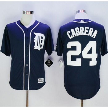 Tigers #24 Miguel Cabrera Navy Blue New Cool Base Stitched MLB Jersey Tigers #24 Miguel Cabrera Navy Blue New Cool Base Stitched MLB Jersey