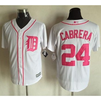 Tigers #24 Miguel Cabrera White New Cool Base 2016 Mother's Day Stitched MLB Jersey Tigers #24 Miguel Cabrera White New Cool Base 2016 Mother's Day Stitched MLB Jersey