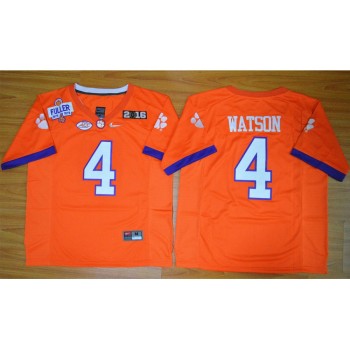 Tigers #4 Deshaun Watson Orange 2016 National Championship Stitched NCAA Jersey Tigers #4 Deshaun Watson Orange 2016 National Championship Stitched NCAA Jersey