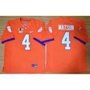 Tigers #4 Deshaun Watson Orange Limited 2016 College Football Playoff National Championship Patch Stitched NCAA Jersey Tigers #4 Deshaun Watson Orange Limited 2016 College Football Playoff National Championship Patch Stitched NCAA Jersey