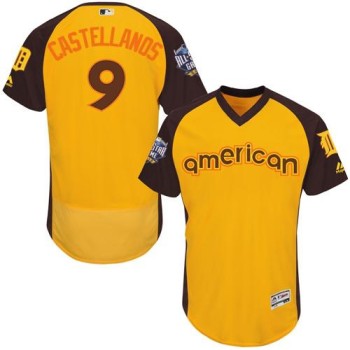 Tigers #9 Nick Castellanos Gold Flexbase Authentic Collection 2016 All-Star American League Stitched MLB Jersey Tigers #9 Nick Castellanos Gold Flexbase Authentic Collection 2016 All-Star American League Stitched MLB Jersey