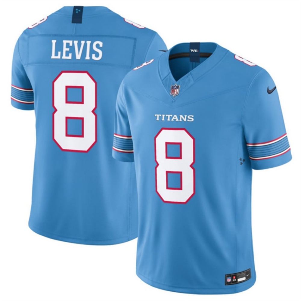 Youth Tennessee Titans #8 Will Levis Light Blue F.U.S.E. Vapor Limited Stitched Football Jersey