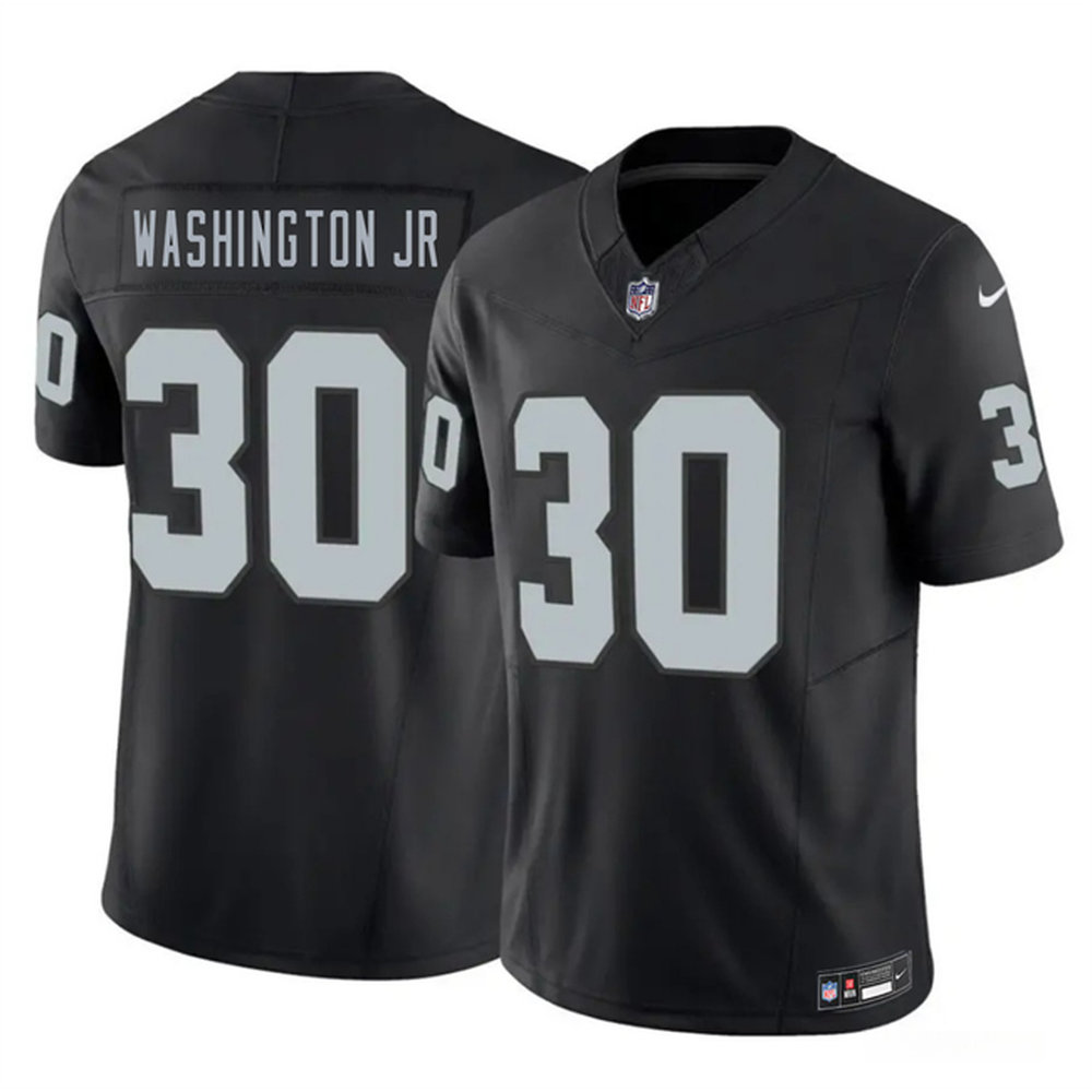 Youth Las Vegas Raiders #30 Mike Washington Jr Black 2026 NFL Draft Vapor F.U.S.E. Limited Jersey