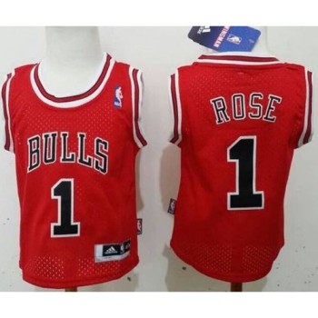 Toddler Bulls #1 Derrick Rose Red Stitched NBA Jersey Toddler Bulls #1 Derrick Rose Red Stitched NBA Jersey
